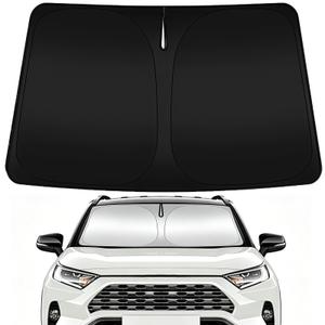 Car Windshield Sun Shade for Honda CRV 2019-Present, Windshield Sunshade with Double Layer Insulation & Silver Coating, Heat UV Block, Foldable Design, Car Accessories