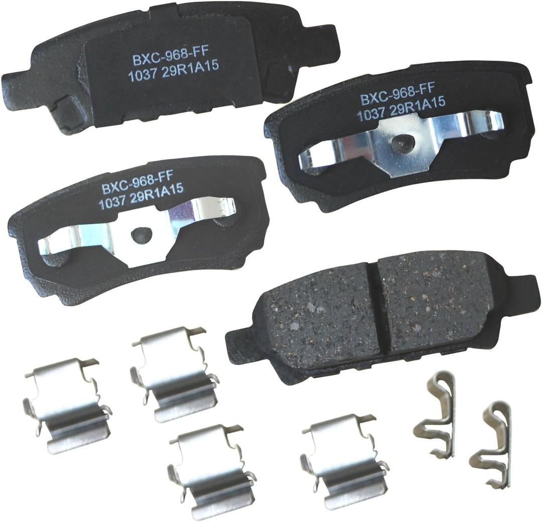 Bendix Premium SBC1037 Ceramic Rear Brake Pads for Select Models Chrysler 200, Cirrus, Sebring, Dodge Avenger, Caliber, Jeep Compass, Patriot, Mitsubishi Lancer, Outlander, 4 PCS
