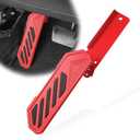 Phamyor Aluminum Anti-Slip Dead Pedal Driver Foot Rest Pad Fit for 2018-2024 Jeep Wrangler JL JLU 4XE & Jeep Gladiator JT, Adjustable Left Side Kick Panel, Red