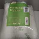 Ultra Soft Queen Size Mattress Topper - Viscose Made from Bamboo Pillow Top Mattress Pad for Back Pain Relief - Naturally Cooling for Hot Sleepers, Green