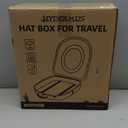 Hat Box for Travel Waterproof Hat Travel Case Crush Proof Hat Can Storage for Fedora, Panama, Tweed Hats, Hat Holder, Hat Carrier for Travel Black Men's Western Gifts (Medium)