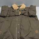 EKLENTSON Men's Winter Jacket Thick Thermal Cotton Warm Fleece Lined Coat Trucker Lapel Work Cargo Jackets for Men (Medium, Coffee)