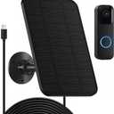Solar Panel Charger Compatible with Blink Video Doorbell (2021 Version) & Blink XT2 / XT/Outdoor Cam,4W IP65 Waterproof Solar Charger for Blink with 9.84Ft Charging Cable & Doorbell Mount