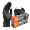 5 Mil Black Nitrile Gloves for Food Prep - Textured Food Prep Gloves - Food Handling Gloves Disposable Latex Free, Medium