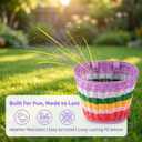Kids Bike Basket, Bike Basket Front Bike Accessories for Girl Boys, Woven Bicycle Basket with Stickers, Bike Bell, Windmill, and 1pairs Colorful Ribbons Tassels