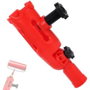 Multi-Angle Paint Brush Extender, Extension Pole Attachments for Paint Brushes and Rollers Edger Painting Tool Adaptor with Rotating Head for High Ceiling Walls Corners Red