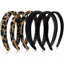 DiyJibb Velvet Headbands for Women and Teens, 6PCS Non-Slip Padded Hairbands with 3 Width Options (0.6", 0.8", 1.2"), Soft Comfortable Hair Accessories for Daily Wear, Makeup, Sports, and Gifts