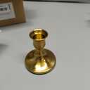 Brass Gold Taper Candle Holders Set of 3, Vintage Metal Candlestick Holders for Dinner Room Table Centerpiece or Mantel Wedding Party Decor