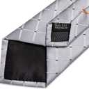 DiBanGu Mens Silk Necktie Solid Color Tie and Pocket Square Cufflink Tie Clip Set Woven Plain Ties for Men Wedding Party (Gray)