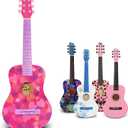 30 Heart design Acoustic Metal Strings Guitar/Girls Gift/Kids Musical Toys/Musical Instrument (Pink)