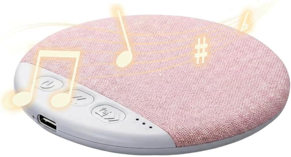 Ultra-Thin Bluetooth Pillow Speaker,Mini Portable Under Pillow Speaker with White Noise Timer Wireless Sleep Aid,Bone Conduction Sound Design for Side Sleepers,Private Stereo Sound for Adult&Kid,Pink
