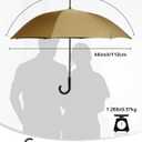Large Stick Umbrella Windproof Automatic Open 50 Inch Umbrella with Hook Handle,Over Sized J Handle Umbrellas for Men and Women,Windproof Unbreakable Stick Rain Golf Umbrella