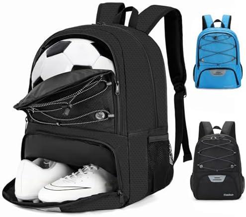 Hsmihair Youth Soccer Bag-Soccer Backpack&Backpack for Football Basketball,with Ball Compartment Separate Cleat Package