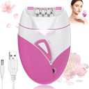 Epilator for Women, Smooth Glide Epilator Facial Hair Remover for Women with 2 Speed & LED Light, Electric Epilator for Women Facial Hair Removal Suitable for Face, Bikini Areas, Underarms, Arms, Legs