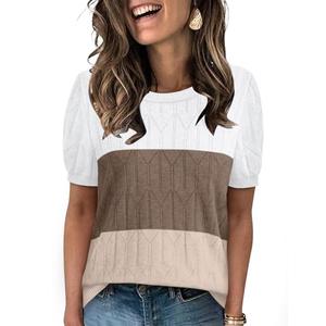 Plus Size Tops for Women Short Sleeve Shirts Summer Outfits Basic Ladies Tees Blouses Lightweight Sweaters Soft White XL