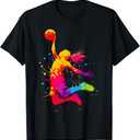 Basketball & Basketball Graphic | Women, Girls & Teen Girls T-Shirt, Small