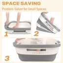 43L(11.5Gallon) Collapsible Laundry Basket with Handles, Foldable Laundry Basket Plastc,Pop Up Tall Storage Container/Organizer/Clothes Hamper for Laundry (Grey,1 Pack)