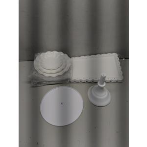 Pack of 8 White Cake Stand