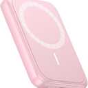 Magnetic Power Bank, Ultra-Slim 10000mAh Wireless Portable Phone Charger, 20W USB C Fast Charging Battery Pack for iPhone 16/15/14/13/12 Series (Pink)