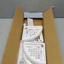 4 Tier Tension Pole Shower Caddy Plastic Corner Pole Adjustable Shelves 5-8ft White