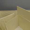 Tulinstiraga Shoe Organizer for Closet, Foldable Large Shoe Storage Box with Clear Cover, Removable Partitions and Bottom are Supported by Plastic Boards (Beige, 20.5“Lx16.9 Wx13'H)