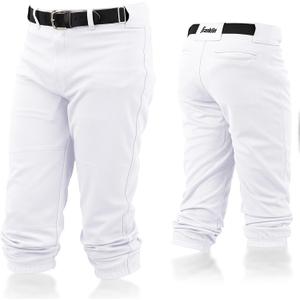 Franklin Sports Youth Baseball + Softball Pants - Knee High + Relaxed Fit Kids Baseball Pants - White, Black + Grey Pants (Small)