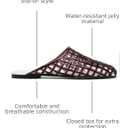 VOMIYALL Clear Jelly Shoes for Women Slip on Mesh Slides Sandals Comfortable Closed Toe Flats Sandals Jelly Summer Beach Sandals.