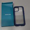 Diaclara Designed for iPhone 12 Mini Case, Full Body Rugged with Built-in Touch Sensitive Anti-Scratch Screen Protector, Soft TPU Bumper Case for iPhone 12 Mini 5.4" (Blue and Clear)