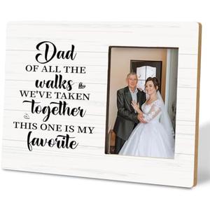 Wedding Day Gift to Dad from Daughter Bride, Father of the Bride Present, Wedding Thank You Gift to Dad, Photo Frame Wall Art Tabletop, Dad Photo Frame Home Decor, Fits 4 * 6 Inches Photo, Set of 2
