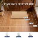 YIHOUSE Indoor Door Mat 20" x 32", Non-Slip Washable Entryway Mat, Dirt Trapper Absorbent Entrance Mat, Low Profile Floor Mat for Front/Back Door, Entryway, Khaki ﻿