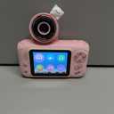 Upgrade Kids Selfie Camera,Chritmas Birthday Gift for 3-9 Years Old Girls,Portable Toy for 3 4 5 6 7 8 9 Year Children,Toddler 1080HD Digital Video Camcorder Camera with 32G SD Card Pink