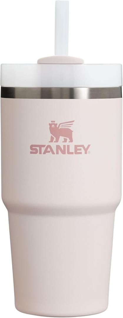 Stanley Quencher H2.0 Tumbler with Straw 20 oz | Flowstate 3-Position Lid | Cup Holder Compatible for Travel | Insulated Stainless Steel Cup | BPA-Free | Rose Quartz 2.0