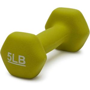 Amazon Basics Vinyl Coated Dumbbell Hand Weights 5LB