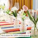 Glass Bud Vases in Bulk Set of 30 Pcs,Small Glass Vases for Flowers as Wedding Centerpieces for Tables,Clear Flower Vases Suitble for Wedding Decorations,Christmas Home Decor (Clear, 30 pcs)