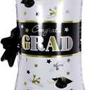 PageebO Graduation Balloon Garland Arch Kit, 150Pcs Black and Gold White Balloons with Graduation Certificate Star Foil Balloons For Graduation Party Class of 2026 Grad Prom Decorations