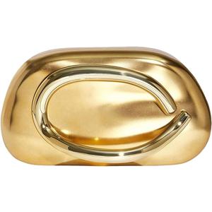 QWINEE Women's Metallic Evening Handbags Glamorous Crossbody Handbags Party Mini Clutch Purse (Gold)