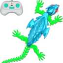 TWFRIC Wall Climbing Gecko Lizard, Robot Geckos Lizards Rechargeable Remote Control Car Toy RC Cars Toys for Kids RC Crawler for Boys & Girls Ages 6 & Up Halloween Christmas Birthday Gifts (Blue)