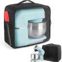 Stand Mixer Cover Compatible with Kitchen in the Box, Appliance Covers for Kitchen Counter for 3.2Quart Bowl Lift, Food Processor Cover, Zipper Pocket for Various Kitchen Appliance Accessories Black