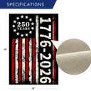 250 Anniversary Usa Garden Flags for Outside, 250 Anniversary USA Flag 1776-2026 Commemorative USA 250th Anniversary Banner 4th of July Decorations Patriotic Yard Sign Double-Sided Waterproof House Flag 28x40 Inch 250 Year American Flag