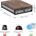 Sedegn Coffee Pod Holder Counter Coffee Vertuo Capsules Storage Organizer with Sliding Drawer Compatible For 35 K-Cup Pods No Assembly Needed Rustic Brown