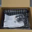 Kitchen Storage Cart, Kitchen Basket, 5-Tier Utility Organizer with Baskets and Wood Top, Rolling Snack Cart with Wheels, Metal Black