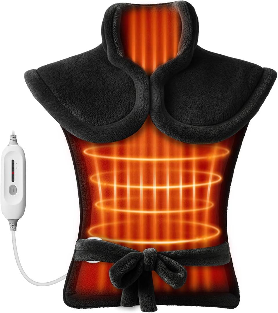 COMFIER Large Heating Pad for Back, FSA Eligible HSA Heating Pad for Neck and Shoulders and Back, Heated Neck Wrap, 3 Heat Levels & 90-Mins Auto Shut Off, Gifts for Women Men
