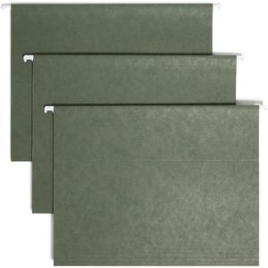 Smead Hanging File Folder, 1/5-Cut Adjustable Tab, Letter Size, Standard Green, Hanging Folders for Filing Cabinets, File Organizer Folder, 25 Per Box (64055)
