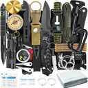 Survival Kits 37 in 1, Gifts for Men Dad Husband Valentine's Day, Emergency Survival Gear and Equipment, Camping Hiking Outdoor Adventure Cool Gadgets, Stocking Stuffers