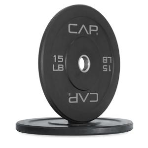 CAP Barbell Olympic Rubber Bumper Plates, 30 lb