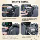 BurgeonNest Center Console Small Dog Car Seat - Portable Pet Cat Puppy Booster Armrest Carseat Up to 11lbs, Anti-Collapse Comfort Car Travel with Washable Fluffy Cushion and Pillow, Grey