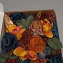 Ling's moment Artificial Flowers Wedding Rustic Teal Fall Combo for DIY Wedding Centerpieces Bouquets Combo Decorations (Grand)