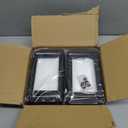 Deck Post Base Covers, Aluminum Post Cover 6"x6"(Actual 5.5"x5.5"), Split Post Base Trim Skirt for Deck railings, Patios (Black-2pcs)