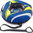 Grenacu Inflatable Snow Tube Sled  48'' Snow Tubes for Sledding Heavy Duty with Premium Canvas Covers for Adults Fun Snow Toys Winter Outdoor Toys for Boys Girls Ideal Christmas Birthday Gift