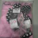 VLUV Pink Halloween Costumes Set, Women's Halloween Retro Satin Jacket Set with Scarf Headbands Glasses Accessories (Pink, XXL)